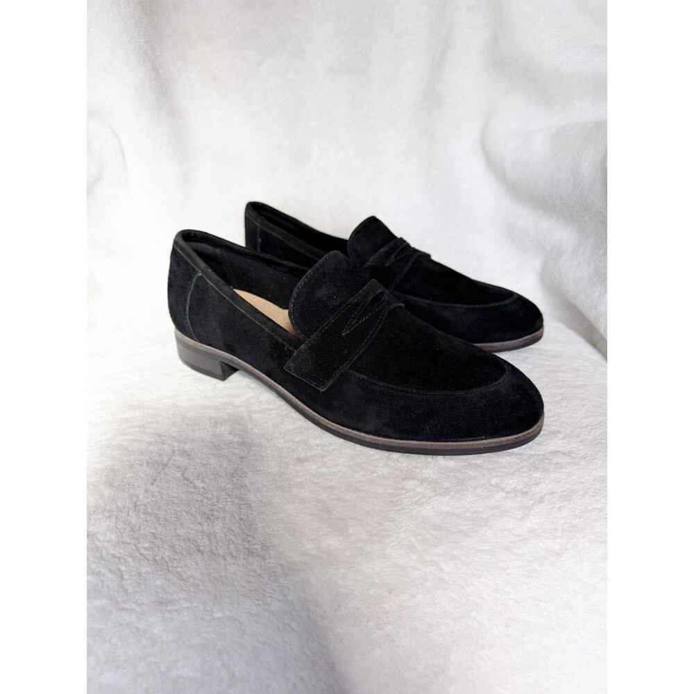 Clarks Women's Trish Rose Loafer Size 8.5Black Suede Collection Ultimate Comfort